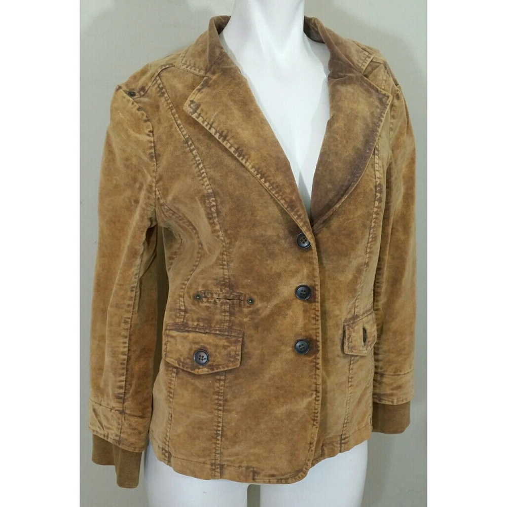 Vintage inspired vegan suede distressed jacket - Picture 3 of 7